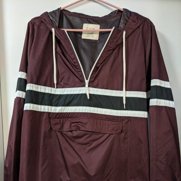 Burgundy pullover windbreaker - Picture 1 of 4